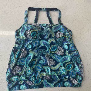 Women's Lands End Tankini Top 14 Paisley print